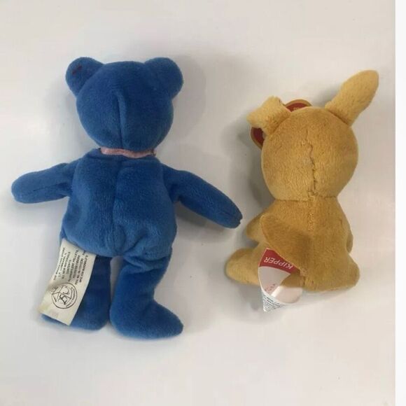 ty beanie babies 2002 2021 mcdonalds toy blue bear kipper kangaroo miniature - Picture 2 of 5